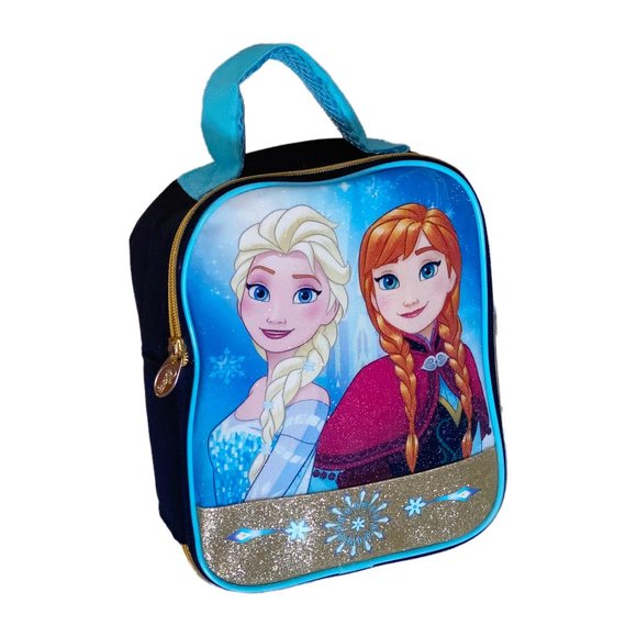 DISNEY Frozen Princesses Elsa & Anna Insulated Zip-Close Lunch Bag - Picture 1 of 4